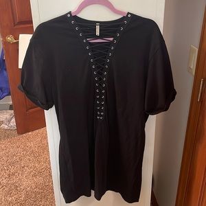 Emma and Sam lace up shirt dress